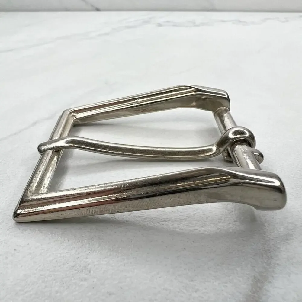 Silver Tone Simple Basic Belt Buckle
